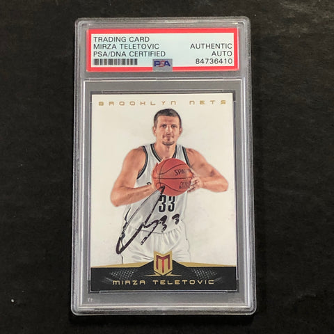 2012-13 Panini Momentum #26 Mirza Teletovic Signed Card AUTO PSA Slabbed Nets
