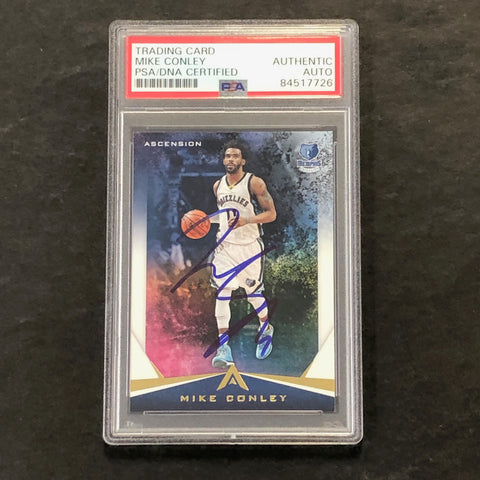 2017-18 Panini Ascension #77 Mike Conley signed Auto Card PSA/DNA Slabbed Grizzlies