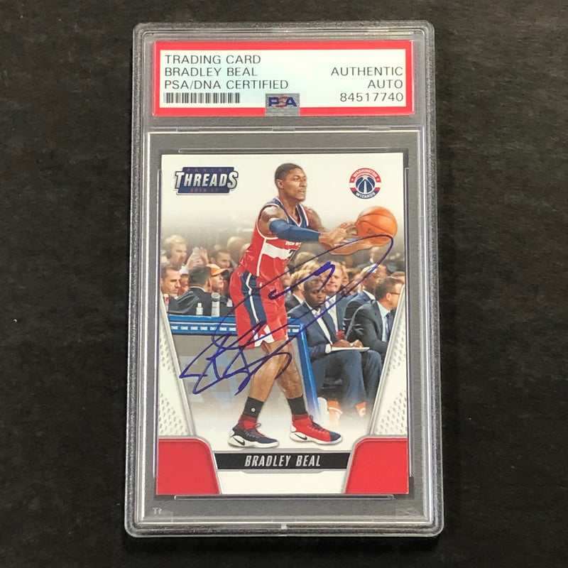 2016-17 Panini Threads #52 Bradley Beal Signed Card AUTO 10 PSA Slabbed Wizards