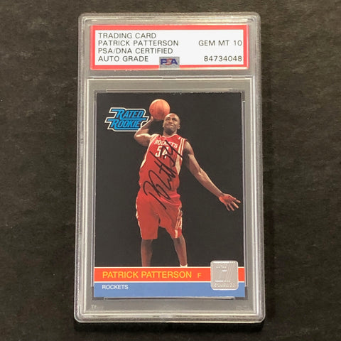 2010-11 Panini Donruss #241 Patrick Patterson Signed Card AUTO 10 PSA Slabbed RC Rockets