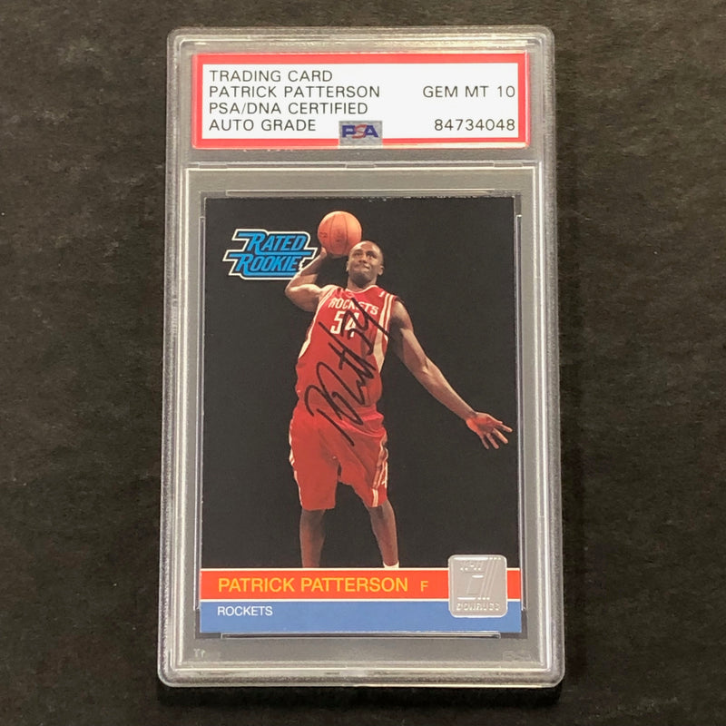 2010-11 Panini Donruss #241 Patrick Patterson Signed Card AUTO 10 PSA Slabbed RC Rockets