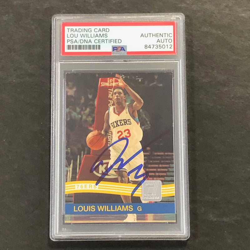2010-11 Panini Donruss #28 Lou Williams Signed Card AUTO PSA Slabbed 76ers