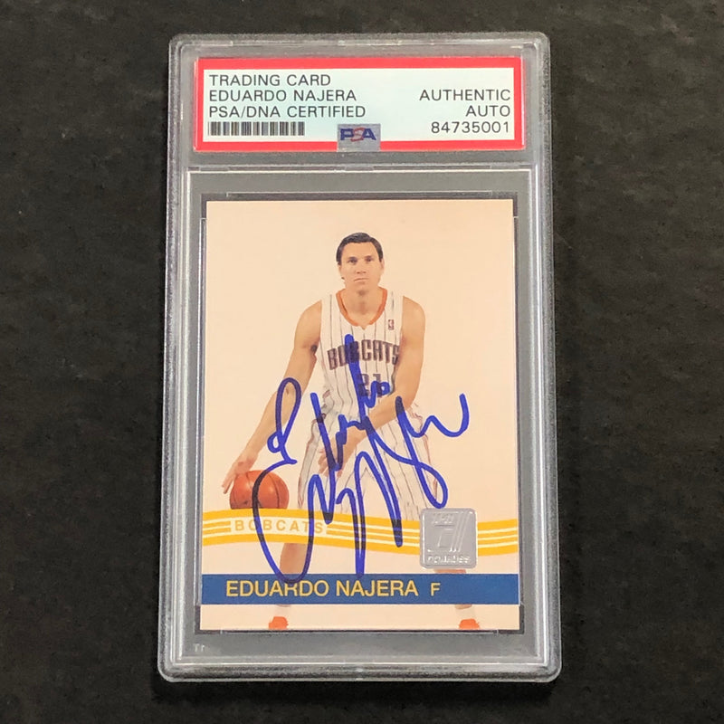 2010-11 Panini Donruss #160 Eduardo Najera Signed AUTO PSA Slabbed Bobcats