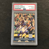 2010-11 Panini Donruss #6 Kendrick Perkins Signed Card AUTO PSA/DNA Slabbed Thunder