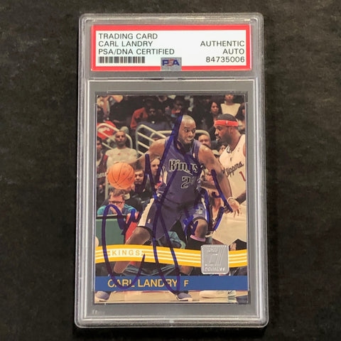 2010-11 Panini Donruss #221 Carl Landry Signed Card AUTO PSA/DNA Slabbed Kings