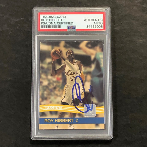2010-11 Panini Donruss #62 Roy Hibbert Signed Card AUTO PSA Slabbed Pacers