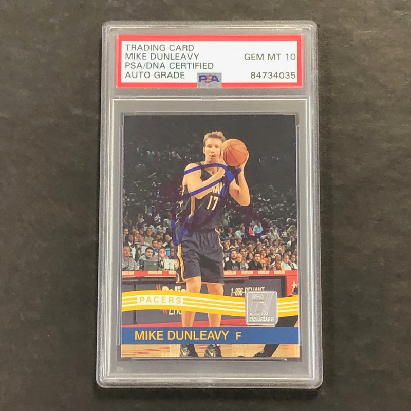 2010-11 Panini Donruss #59 Mike Dunleavy Signed Card AUTO PSA/DNA Slabbed Pacers
