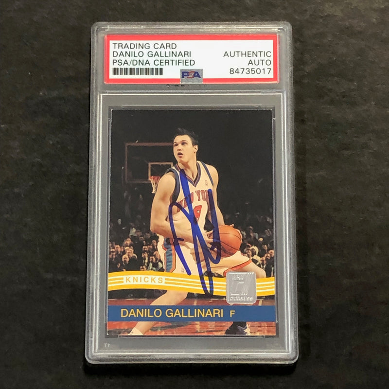 2010-11 Panini Donruss #15 Danilo Gallinari Signed Card AUTO PSA Slabbed Knicks
