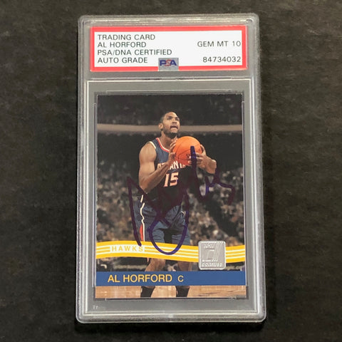 2010-11 Panini Donruss #153 Al Horford Signed Card AUTO 10 PSA Slabbed Hawks