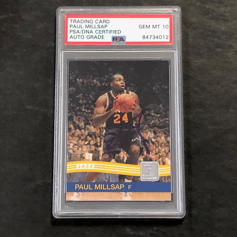 2010-11 Donruss Basketball #146 Paul Millsap Signed Card AUTO 10 PSA Slabbed Jazz