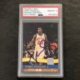 2010-11 Panini Donruss #18 Toney Douglas Signed Card AUTO 10 PSA Slabbed Knicks