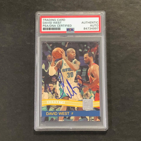 2010-11 Panini Donruss #99 David West Signed AUTO PSA Slabbed Hornets
