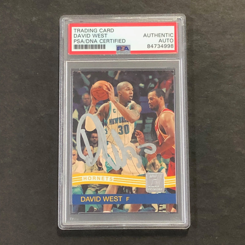 2010-11 Panini Donruss #99 David West Signed AUTO PSA Slabbed Hornets