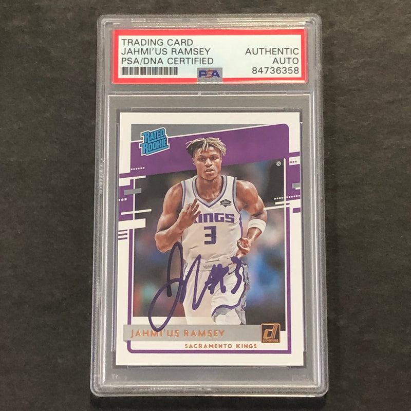 2020-21 Panini Donruss #247 Jahmius Ramsey Signed Card AUTO PSA Slabbed Kings