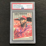 1989 Fleer #461 Terry Pendleton Signed Card PSA Slabbed Auto 10 Cardinals