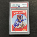 2008 Topps Heritage #328 Garret Anderson Signed Card AUTO 10 PSA/DNA Slabbed Angels