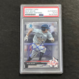 2017 Topps Bowman Chrome #BCP-77 Nick Solak Signed Card AUTO PSA Slabbed Yankees