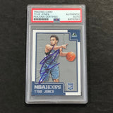 2015-16 NBA Hoops #293 Tyus Jones Signed Card AUTO PSA Slabbed RC Minnesota Timberwolves