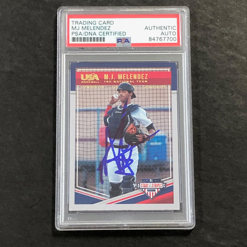 2018 Panini Stars and Stipes #86 MJ Melendez Signed Card Auto PSA Slabbed Team USA