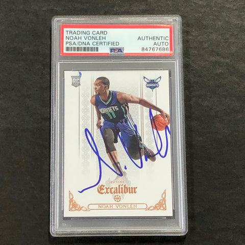 2014-15 Panini Excalibur #161 Noah Vonleh Signed Card AUTO PSA/DNA Slabbed RC