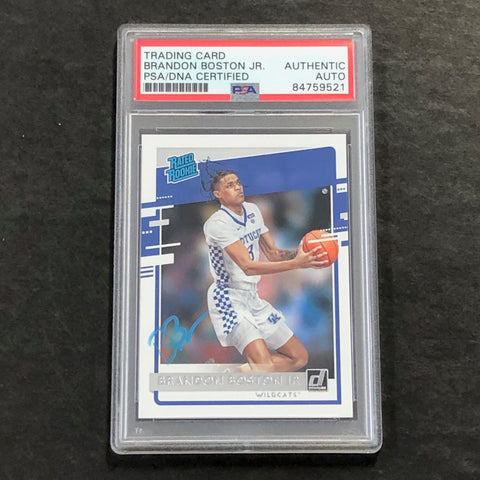 2021-22 Chronicles Draft Rated Rookie #50 Brandon Boston Jr Signed Card AUTO PSA Slabbed Kentucky