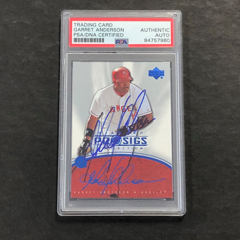 2004 Upper Deck #75 Garret Anderson Signed Card AUTO PSA/DNA Slabbed Angels