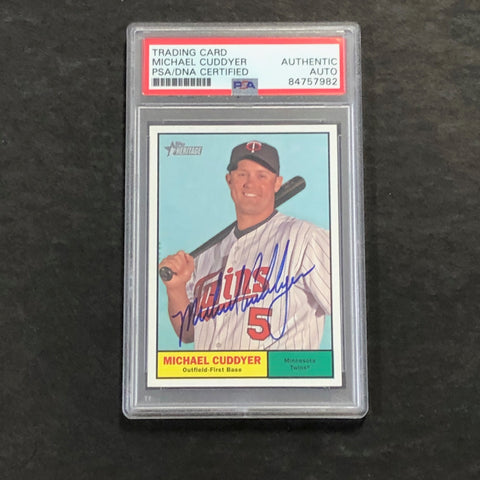 2010 Topps Heritage #80 Michael Cuddyer Signed Card PSA Slabbed Auto Twins