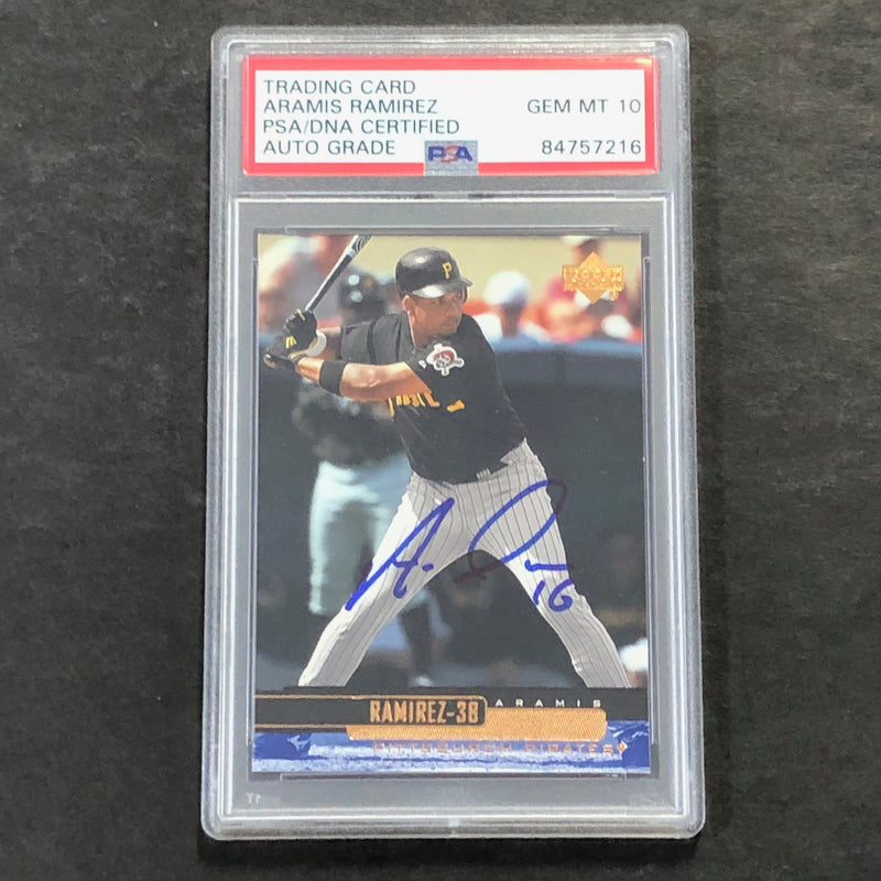 2000 Upper Deck #470 Aramis Ramirez Card PSA Slabbed Auto 10 Pirates