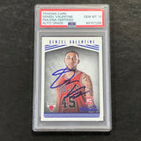 2016-17 Panini Studio #179 Denzel Valentine Signed Card AUTO 10 PSA Slabbed Bulls