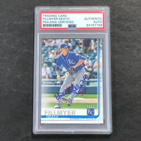 2019 Topps #326 Heath Fillmyer Signed Card Auto PSA Slabbed Royals