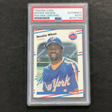1988 Fleer #154 Mookie Wilson Signed Card PSA Slabbed Auto Mets