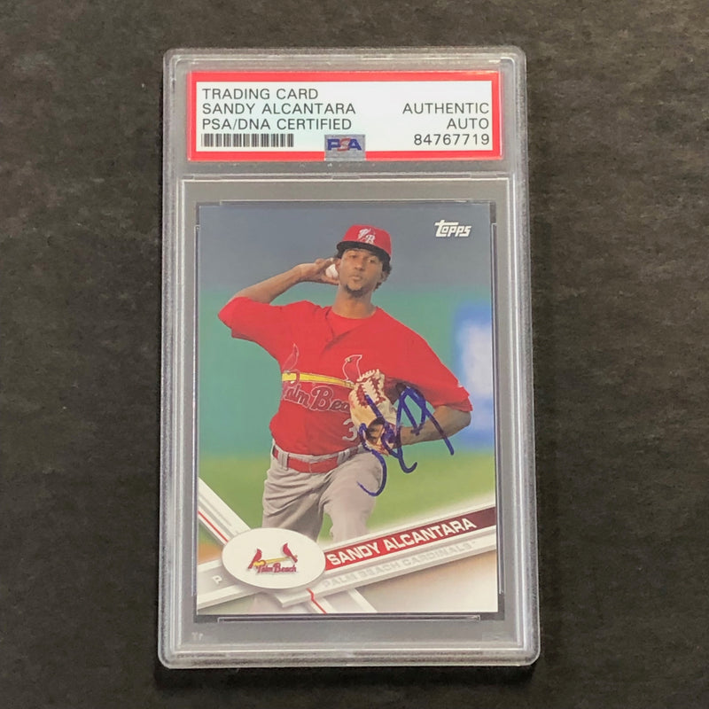 2017 Topps Pro Debut #13 Sandy Alcantara Signed Card PSA Slabbed Auto Cardinals