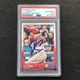 2015 Topps Baseball #151 C.J. Cron Signed Card PSA Slabbed Auto Angels