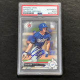 2017 Bowman Prospect #BP2 Gavin Lux Signed Card PSA Slabbed Auto Dodgers