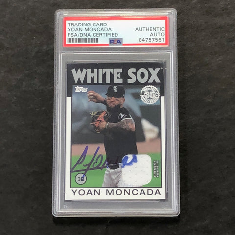 2021 Topps 1986 Relics #86R-YM Yoan Moncada Signed Card PSA Slabbed Auto White Sox