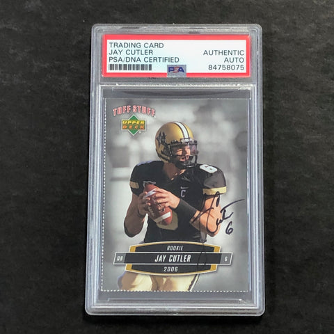 2006 Upper Deck Tuff Stuff #TSUD-4 Jay Cutler Signed Card PSA Slabbed Auto Vanderbilt