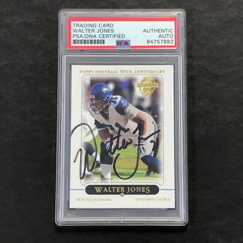 2005 Topps #46 Walter Jones Signed Card PSA/DNA AUTO Slabbed Seahawks