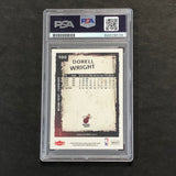 2008-09 NBA Fleer #100 Dorell Wright Signed Card AUTO 10 PSA Slabbed Heat
