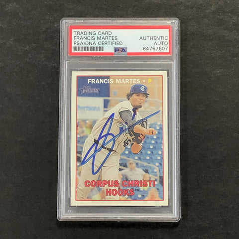 2016 Topps Heritage #17 Francis Martes Signed Card AUTO PSA Slabbed