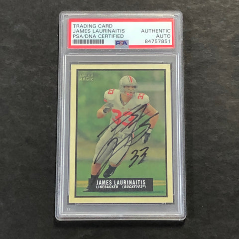 2009 Topps Magic #65 James Laurinaitis Signed Card AUTO PSA Slabbed Ohio State