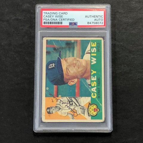 1960 Topps #342 Casey Wise Signed Card PSA Slabbed Auto Tigers