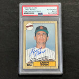 1987 Topps Traded #8T Larry Bowa Signed Card AUTO PSA Slabbed Padres