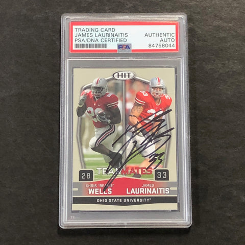 2009 Sage Hit #58 James Laurinaitis Signed Card AUTO PSA Slabbed Ohio State