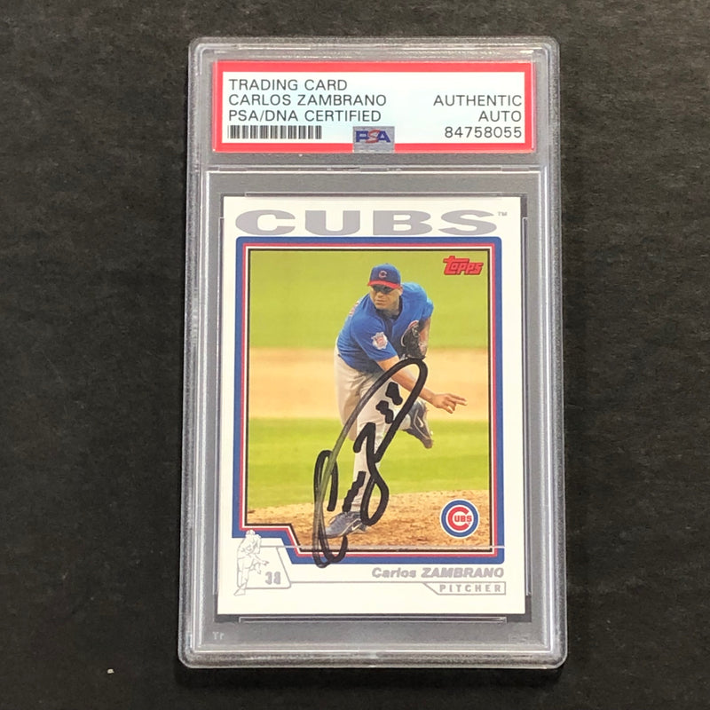 2004 Topps #136 Carlos Zambrano Signed Card PSA Slabbed Auto Cubs