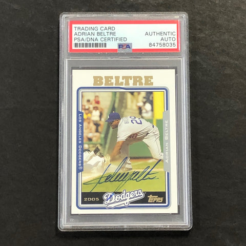 2005 Topps #33 Adrian Beltre Signed Card PSA Slabbed Auto Dodgers