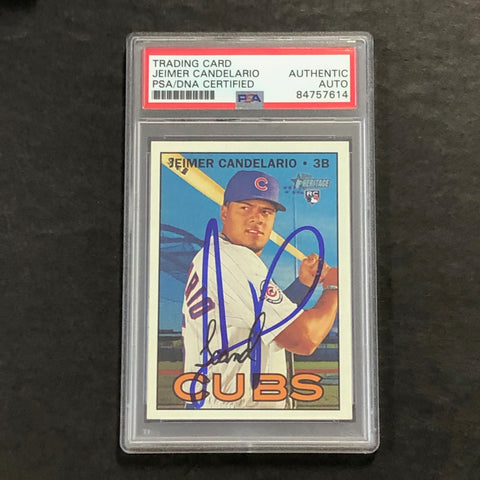 2016 Topps Heritage #507 Jeimer Candelario Signed Card PSA Slabbed Auto Cubs
