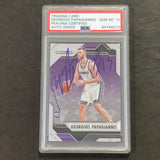 2016-17 Panini Prizm #113 Georgios Papagiannis Signed Card AUTO 10 PSA Slabbed RC Kings