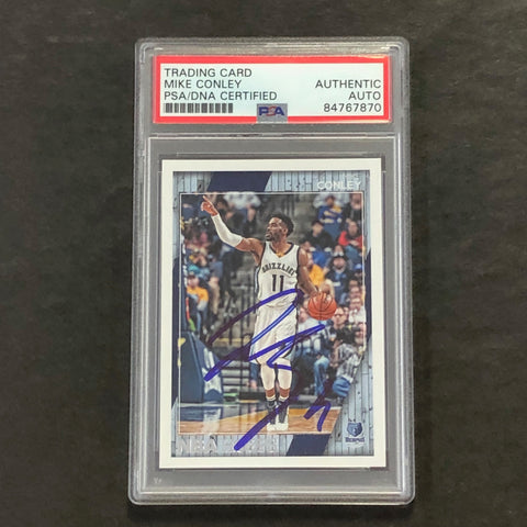 2016-17 NBA Hoops #35 Mike Conley signed Auto Card PSA/DNA Slabbed Grizzlies