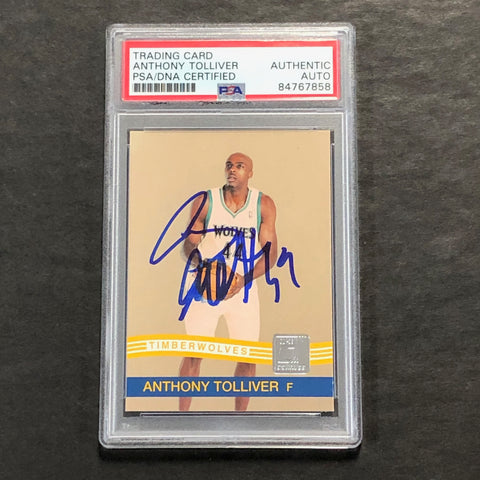 2010-11 Panini Donruss #125 Anthony Tolliver Signed Card AUTO PSA Slabbed Timberwolves