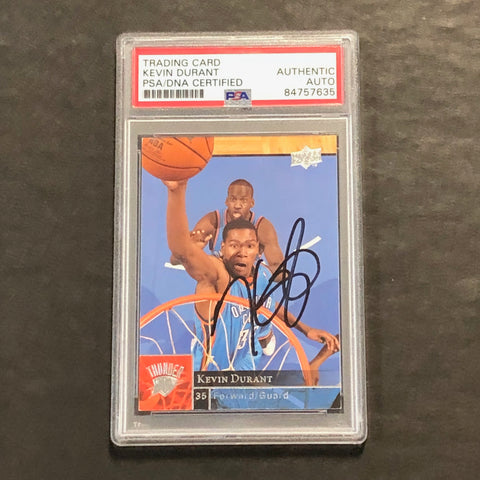 2009-10 Upper Deck #135 Kevin Durant Signed Card AUTO PSA Slabbed Thunder